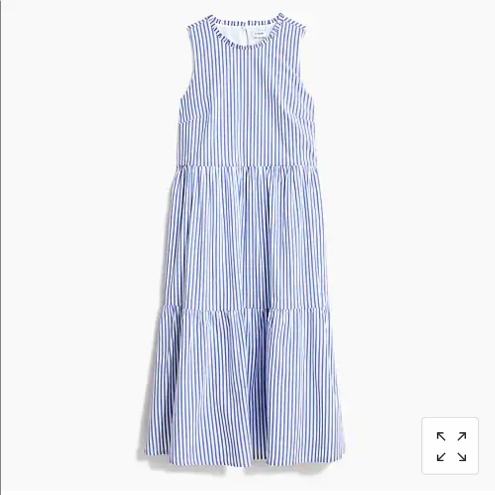 Jcrew factory tiered ruffled midi dress